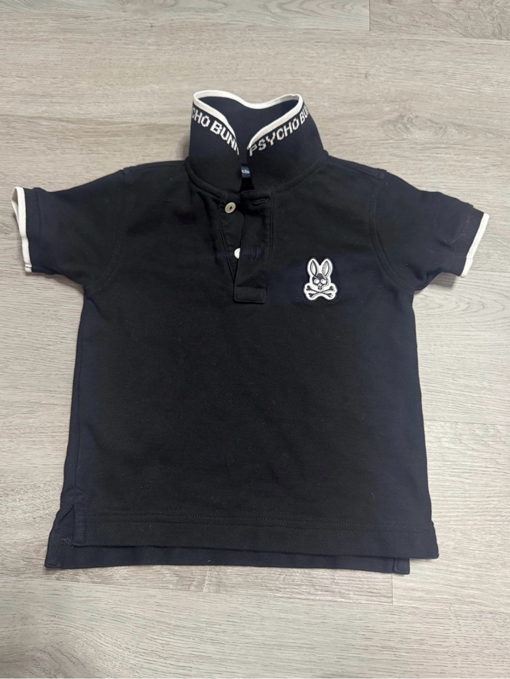 Psycho Bunny Toddler Boys' Black Short Sleeve Polo Shirt 3T